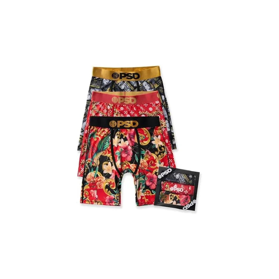 PSD Men's Multicolor Infrared Lux 3-Pack Boxer Brief Small Underwear - 424180190-MUL-S