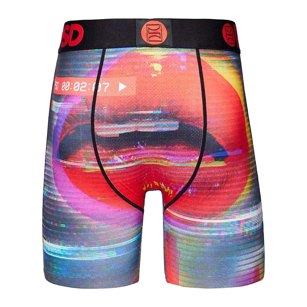 PSD Men's Multicolor Lips Scramble Boxer Briefs Underwear - 322180087-MUL