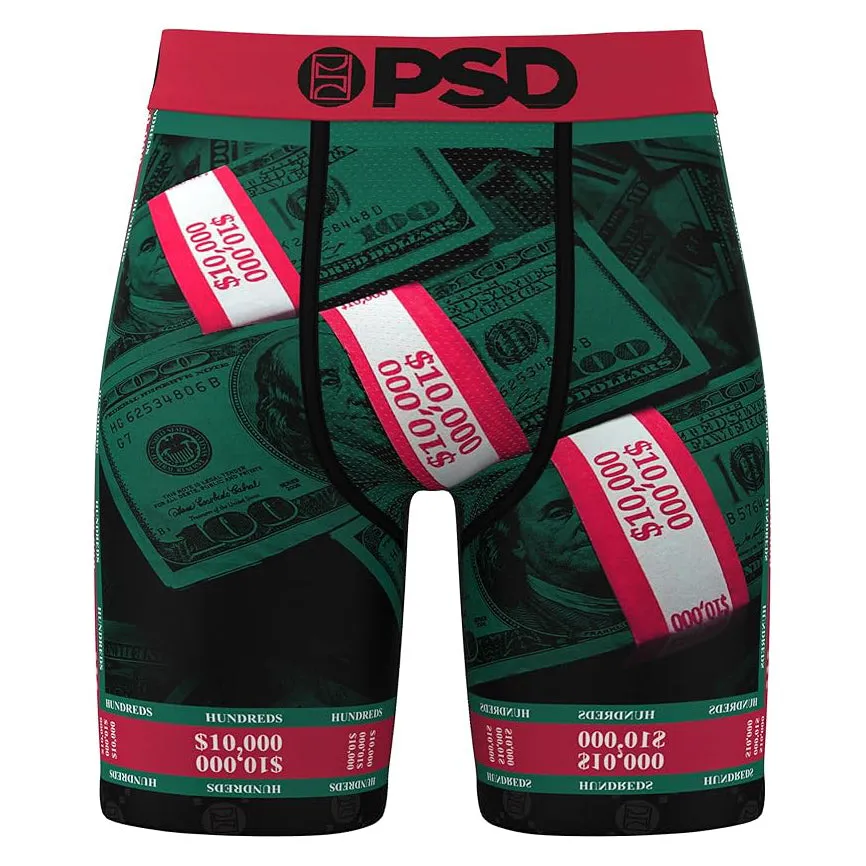 PSD Men's Multicolor Luxe Money Sport Boxer Briefs Small Underwear - 324180040-MUL-S