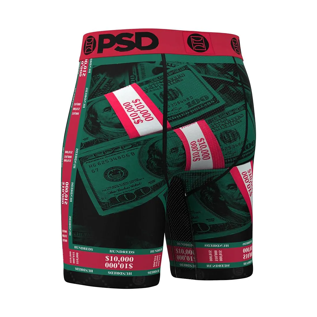 PSD Men's Multicolor Luxe Money Sport Boxer Briefs Small Underwear - 324180040-MUL-S