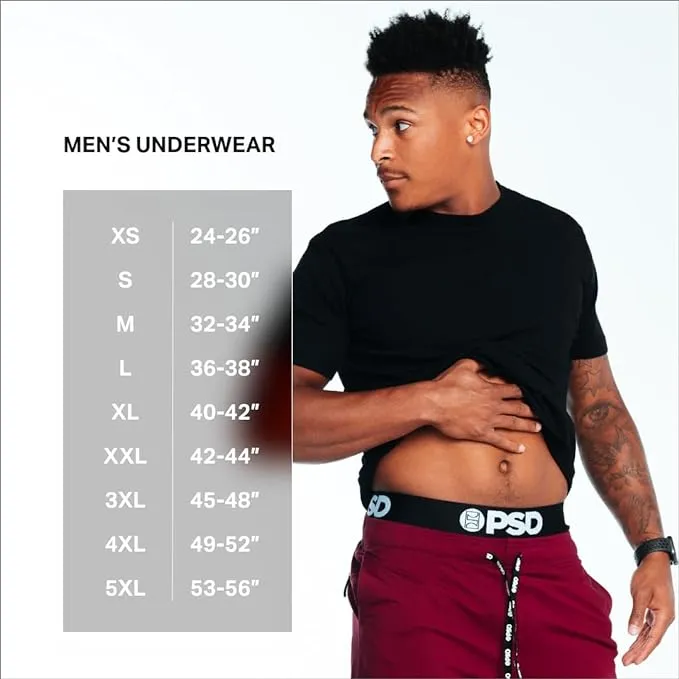 PSD Men's Multicolor Moisture-wicking Fabric Cool Bud Tree Boxer Brief Large Underwear - 423180033-MUL-L