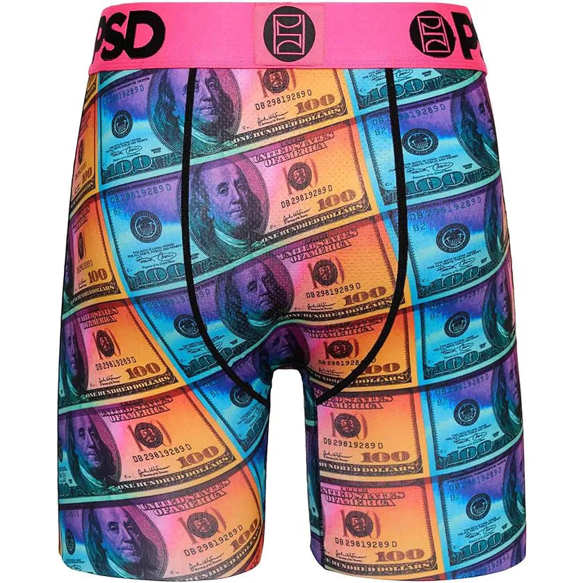 PSD Men's Multicolor Money Gleam Boxer Briefs Small Underwear - 124180006-MUL-S