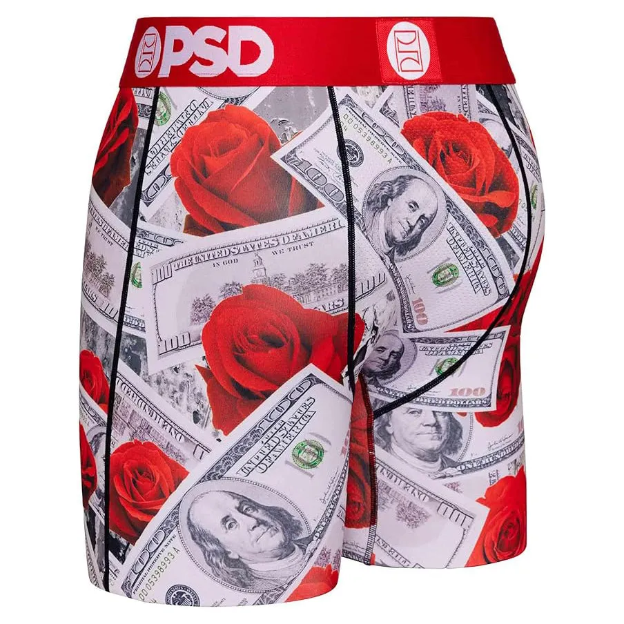 PSD Men's Multicolor Money Print Boxer Briefs Small Underwear (Knit) - 324180192-MUL-S