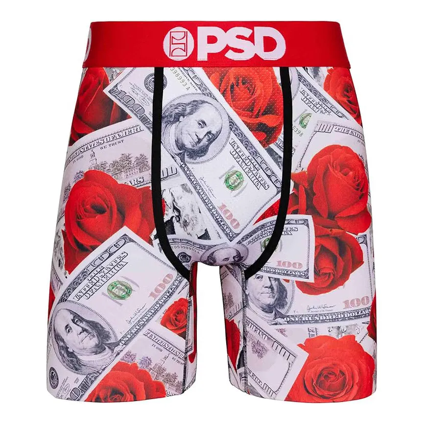 PSD Men's Multicolor Money Print Boxer Briefs Small Underwear (Knit) - 324180192-MUL-S