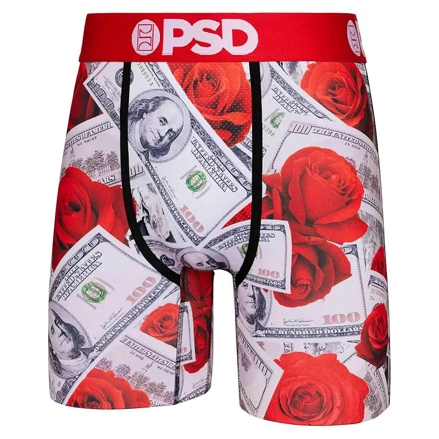 PSD Men's Multicolor Money Print Boxer Briefs Small Underwear (Knit) - 324180192-MUL-S