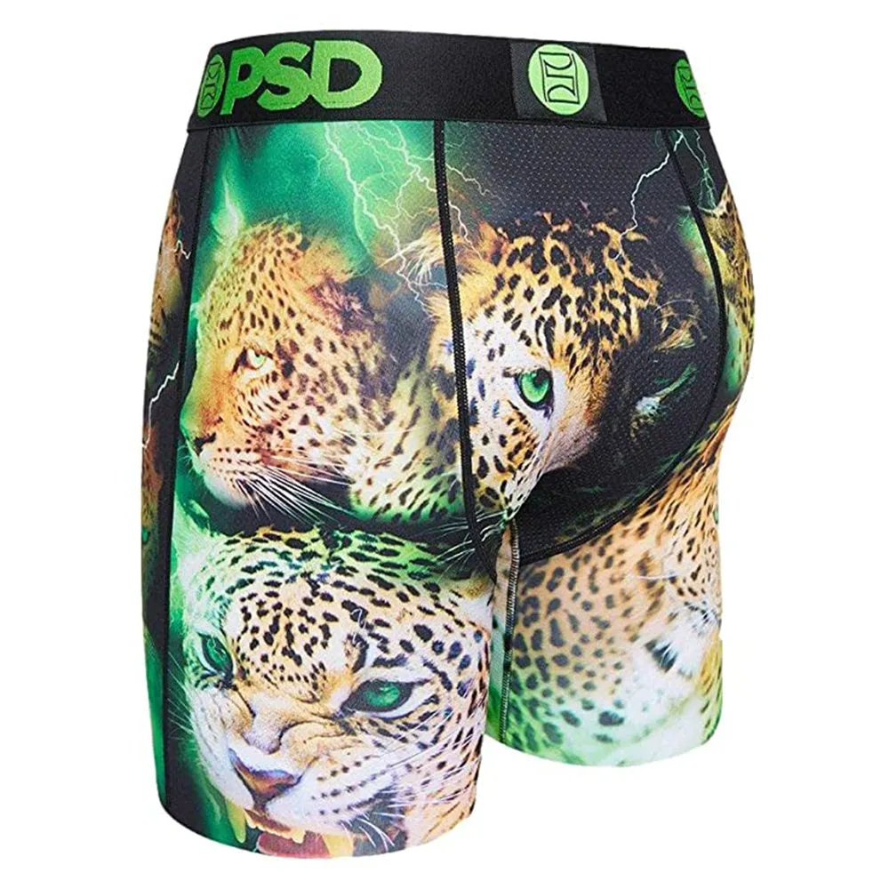 PSD Men's Multicolor Neon Cheetah Boxer Briefs Underwear - 122180021-MUL