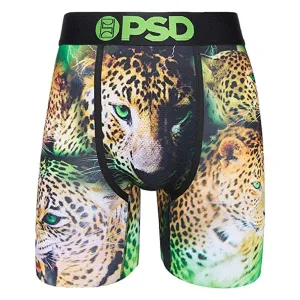 PSD Men's Multicolor Neon Cheetah Boxer Briefs Underwear - 122180021-MUL