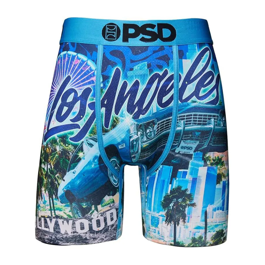 PSD Men's Multicolor Travel Destination Boxer Briefs Medium Underwear - 424180087-MUL-M