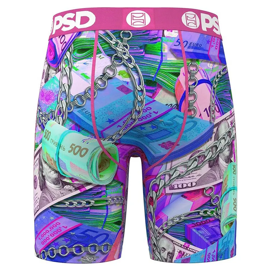 PSD Men's Multicolor World Stackz Boxer Briefs Large Underwear - 324180038-MUL-L