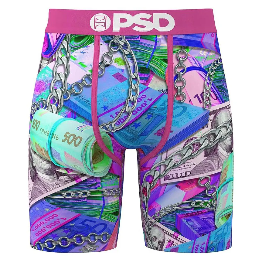 PSD Men's Multicolor World Stackz Boxer Briefs Large Underwear - 324180038-MUL-L