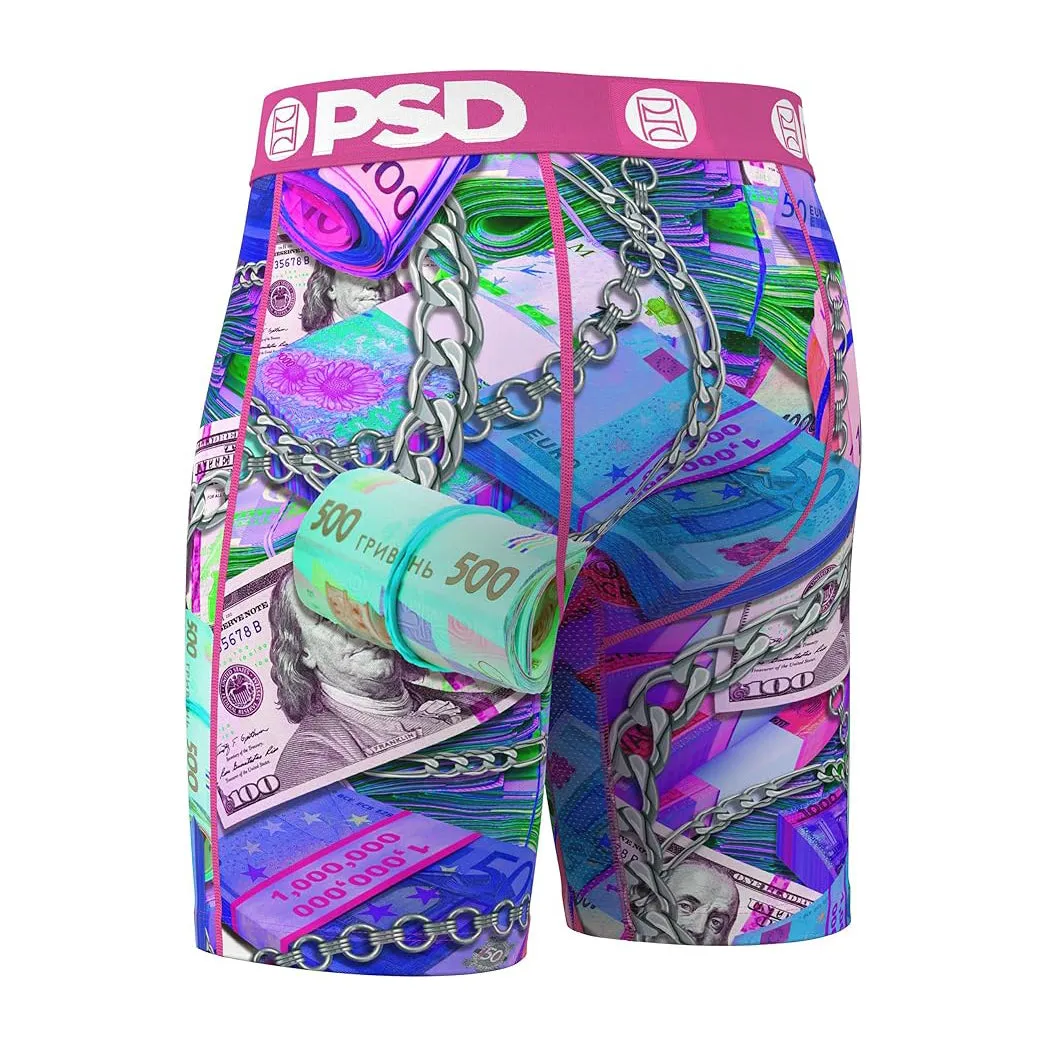PSD Men's Multicolor World Stackz Boxer Briefs Large Underwear - 324180038-MUL-L