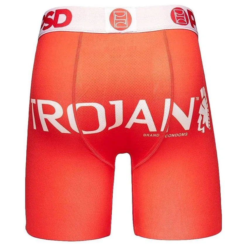 PSD Men's Red Trojan Ask Me Boxer Briefs Underwear - 121180075-RED