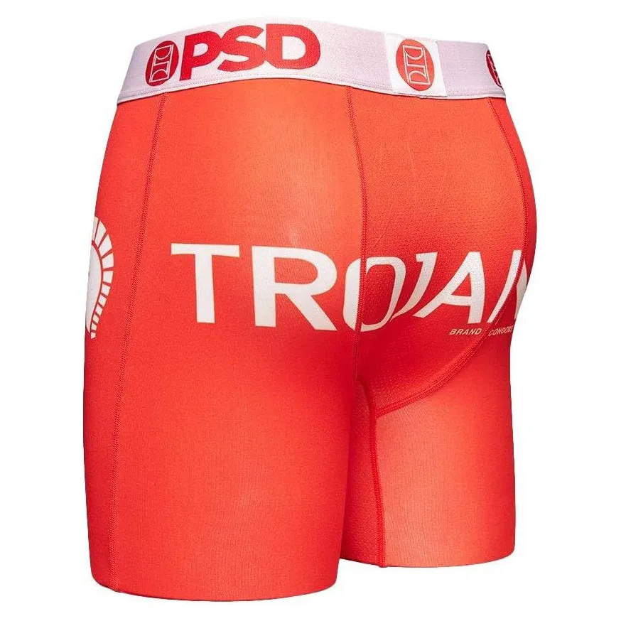 PSD Men's Red Trojan Ask Me Boxer Briefs Underwear - 121180075-RED