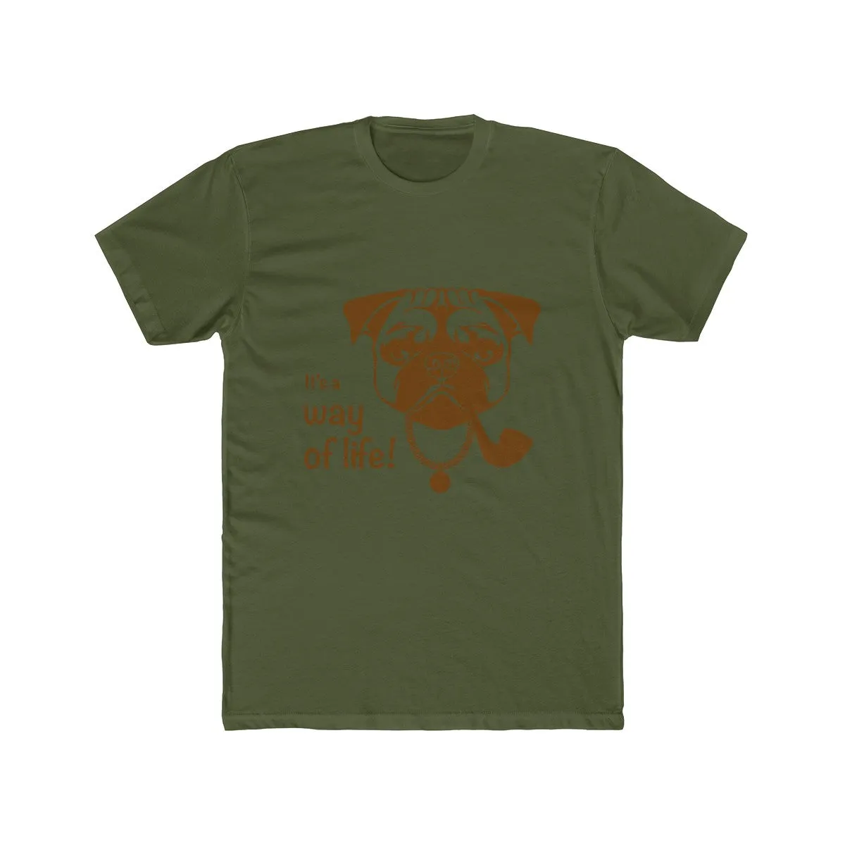 Pug Life Men's Cotton Crew Tee