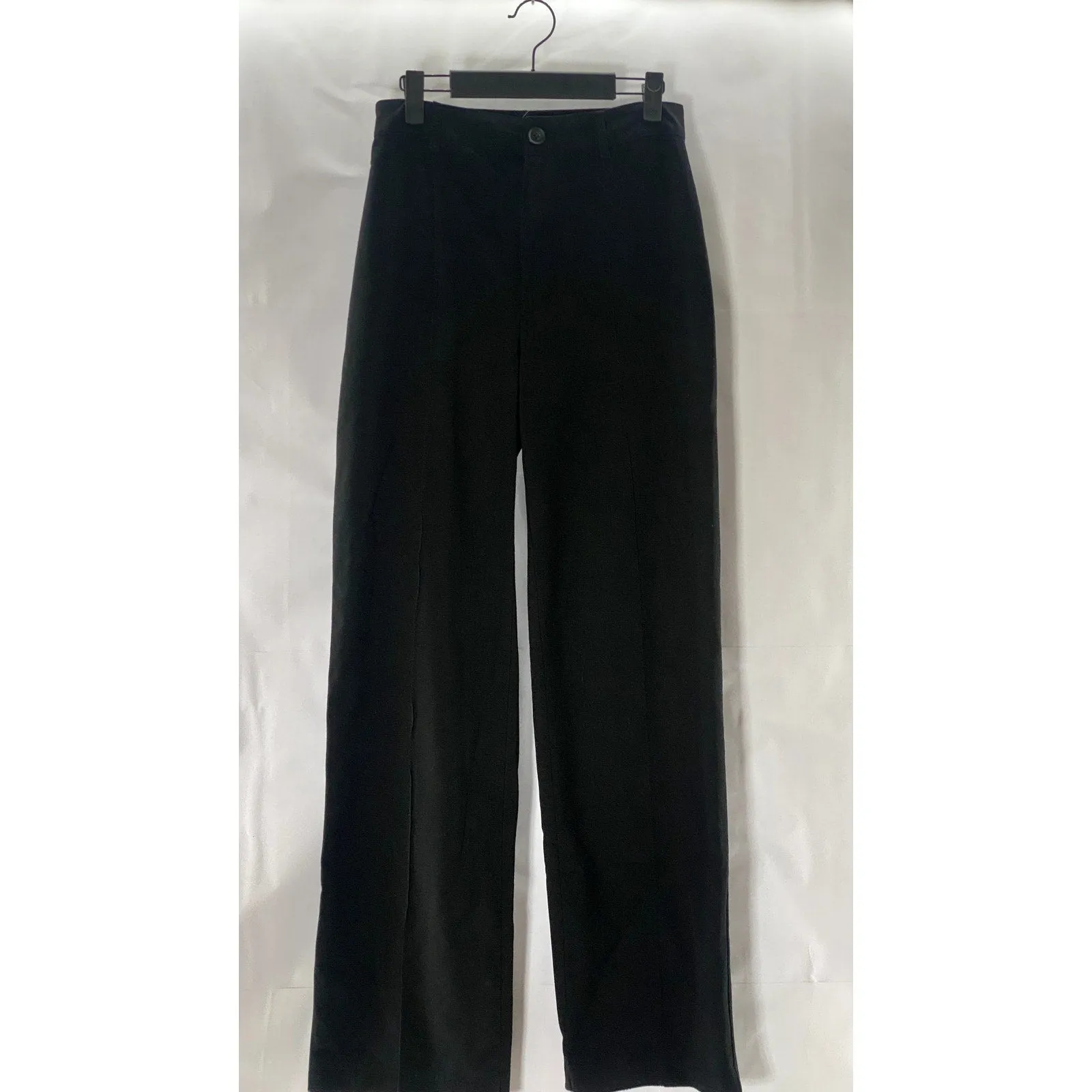 PULL & BEAR Women's Black Solid Wide-Leg Dress Pants SZ M