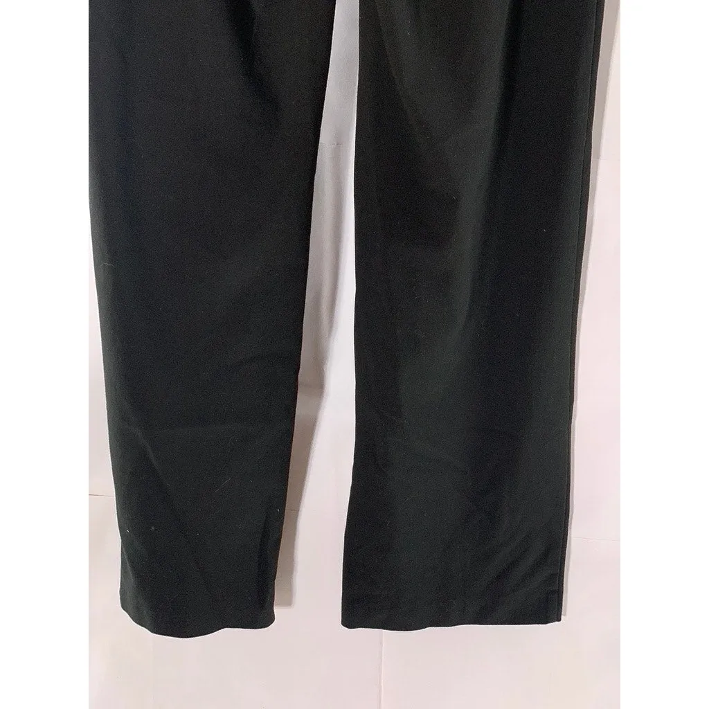 PULL & BEAR Women's Black Solid Wide-Leg Dress Pants SZ M