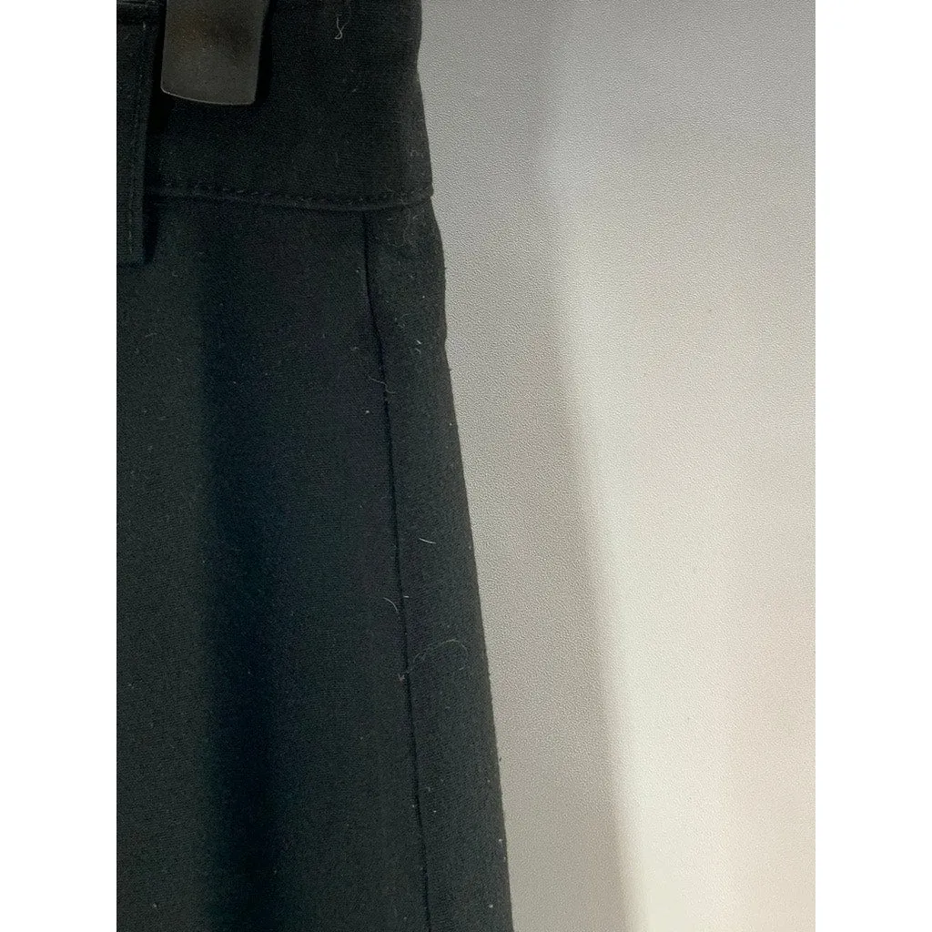 PULL & BEAR Women's Black Solid Wide-Leg Dress Pants SZ M