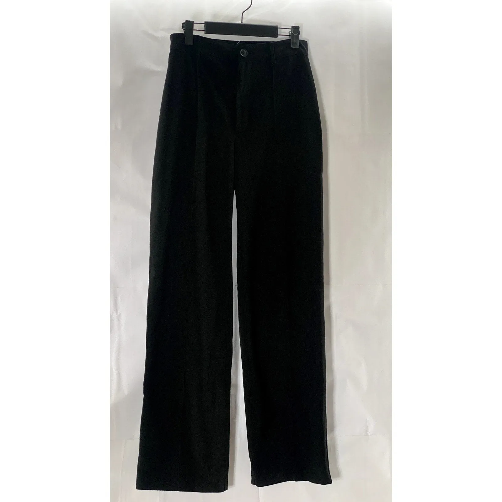 PULL & BEAR Women's Black Solid Wide-Leg Dress Pants SZ M