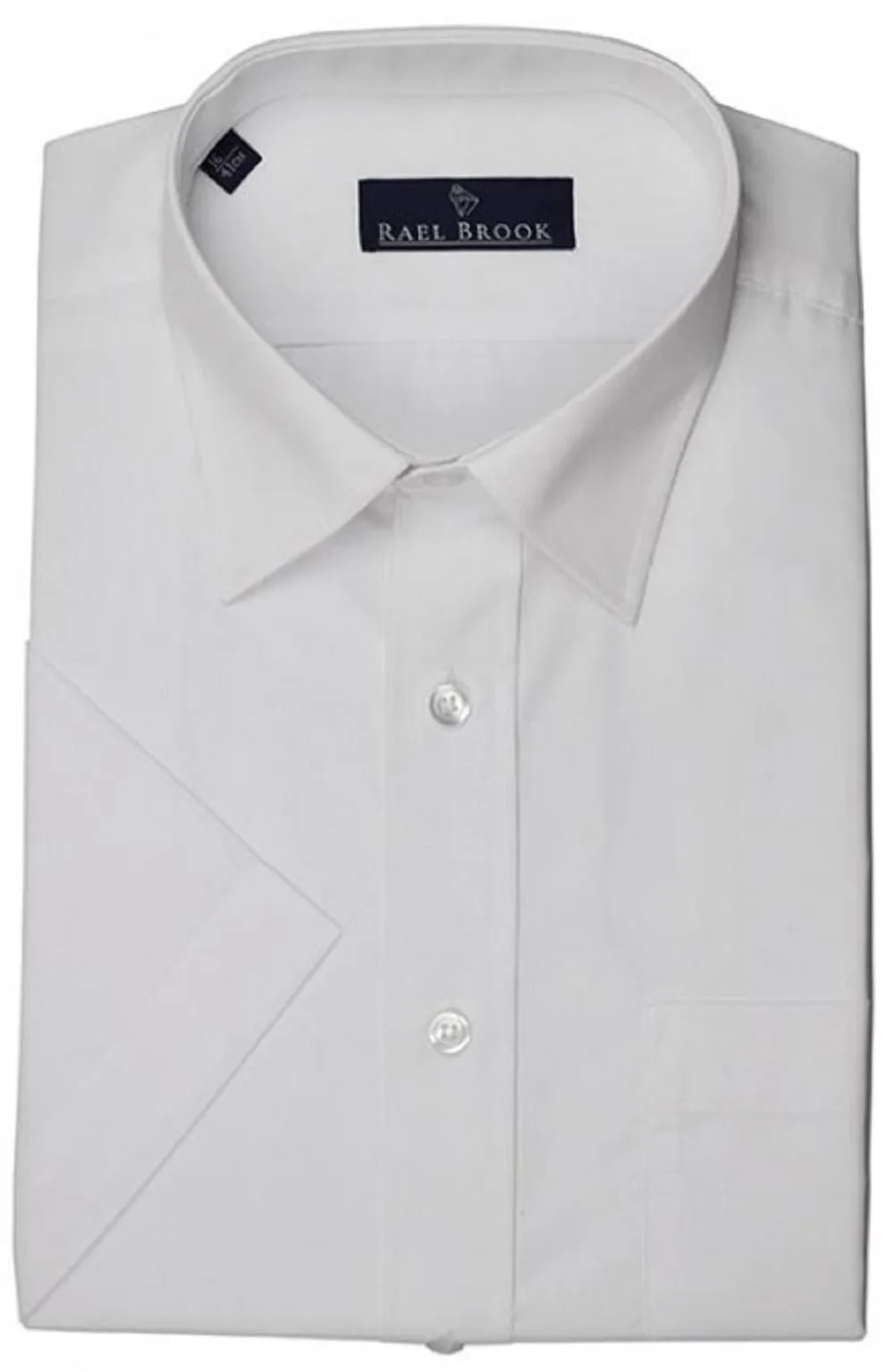 Rael Brook Men's Formal Short Sleeve Easy Care Shirts Size  14.5 to 23"