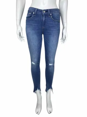 Rag & Bone Women's Cate Mid-Rise Ankle Skinny Jeans Hazy Daze  Size 25 (0)