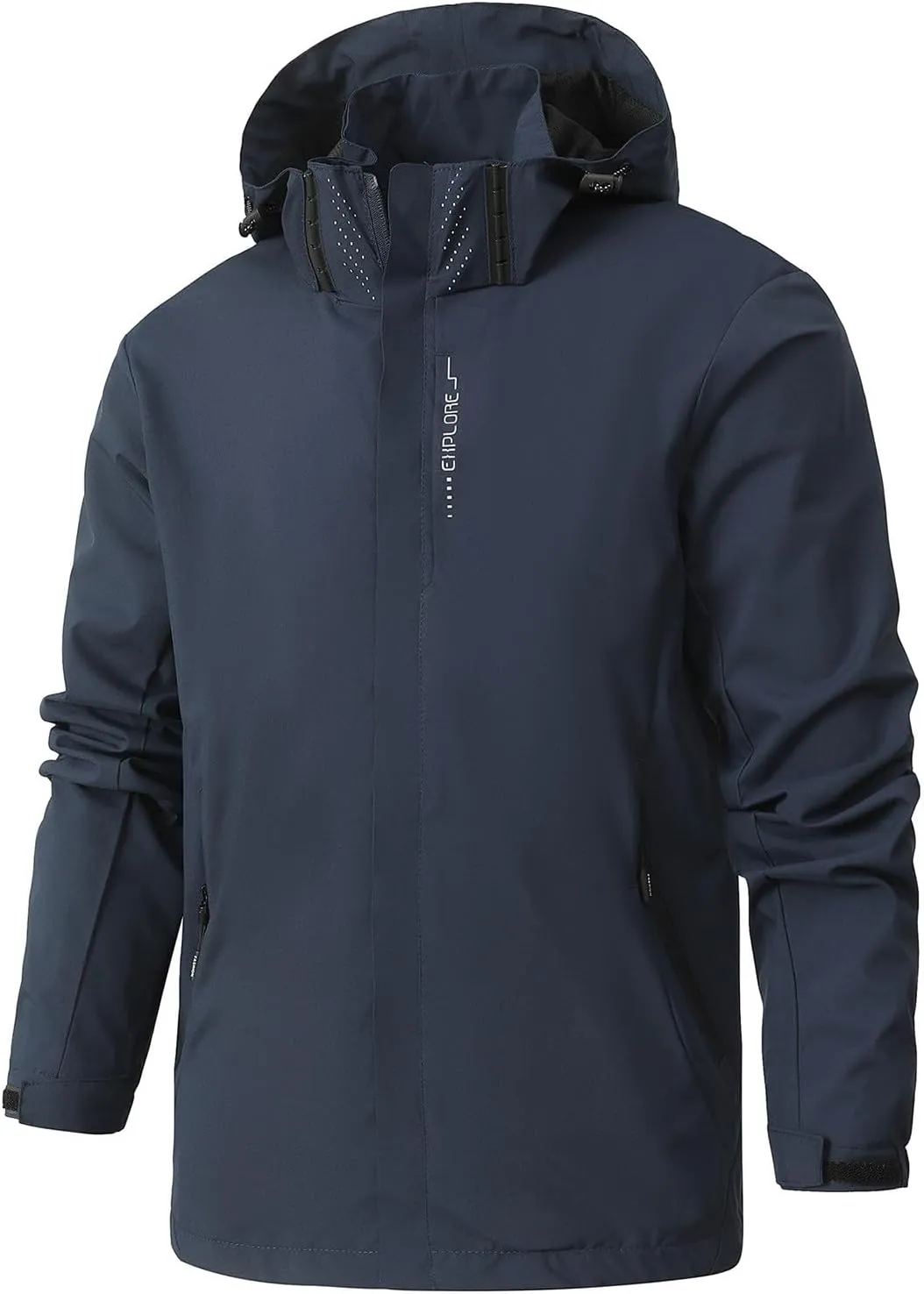 Rain Jacket for Men Lightweight Jackets Hooded Mountain Softshell Windbreaker Windproof Waterproof Hiking Raincoat