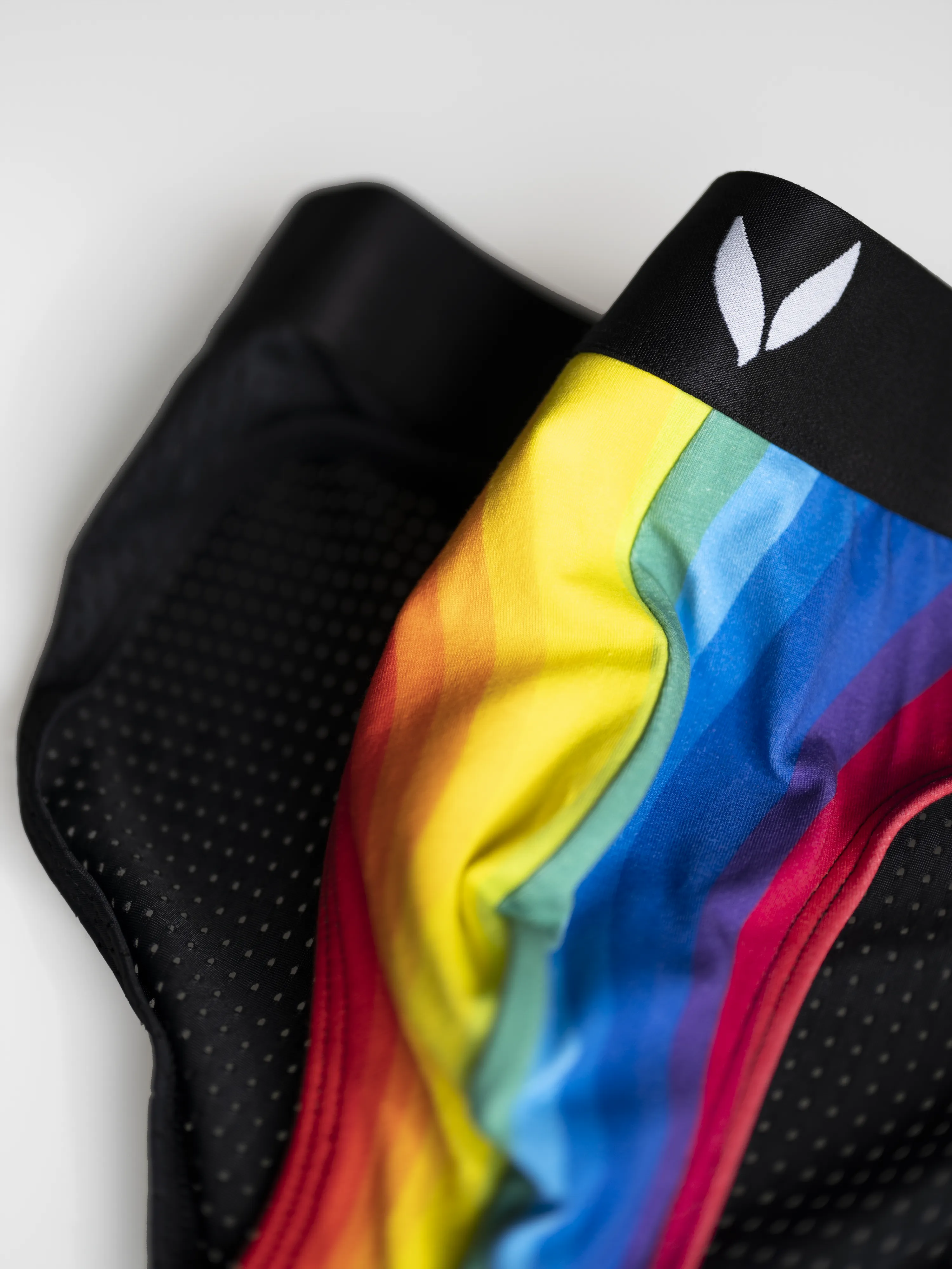 Rainbow Pouch Mesh Briefs - Black