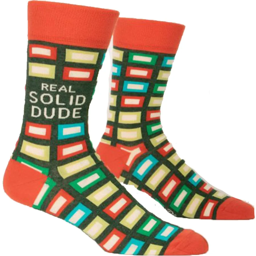 Real Solid Dude Men's Crew Socks