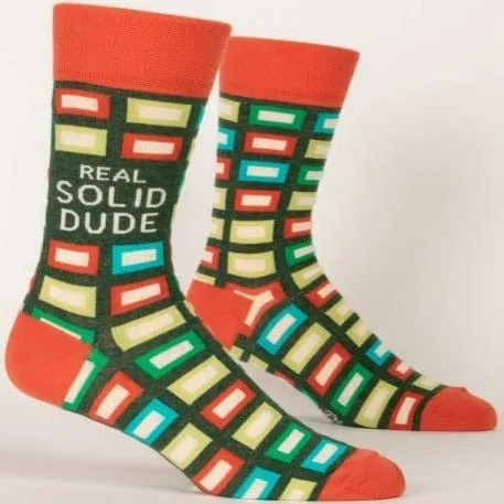 Real Solid Dude Men's Crew Socks