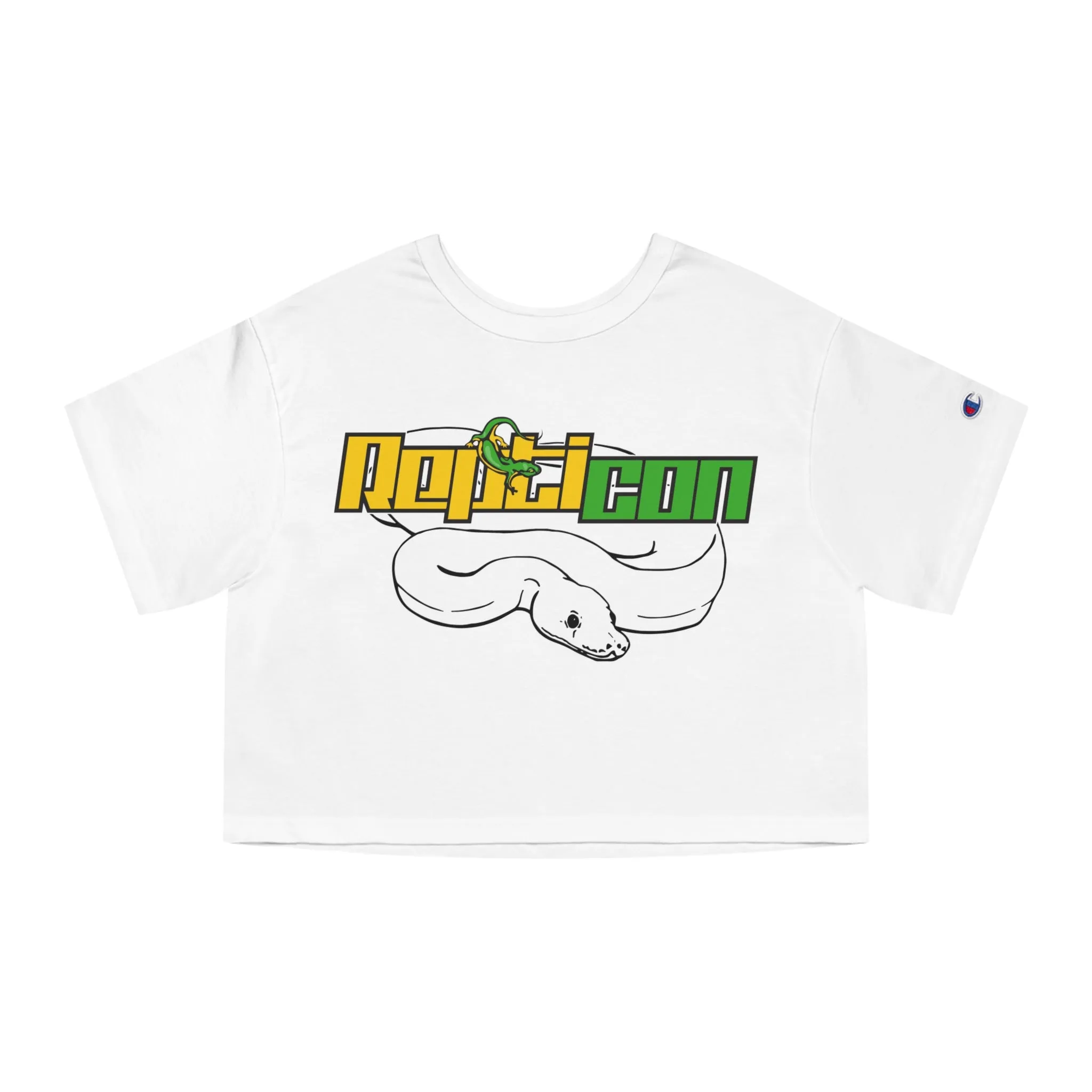 Repticon Champion Women's Heritage Cropped T-Shirt w/ White Ball Python