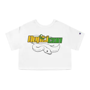Repticon Champion Women's Heritage Cropped T-Shirt w/ White Ball Python