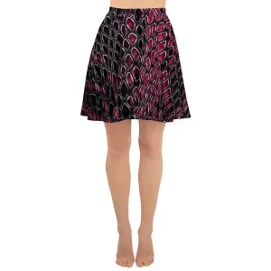 Reptile Print Flared Skater Skirt for Women, lioness-love