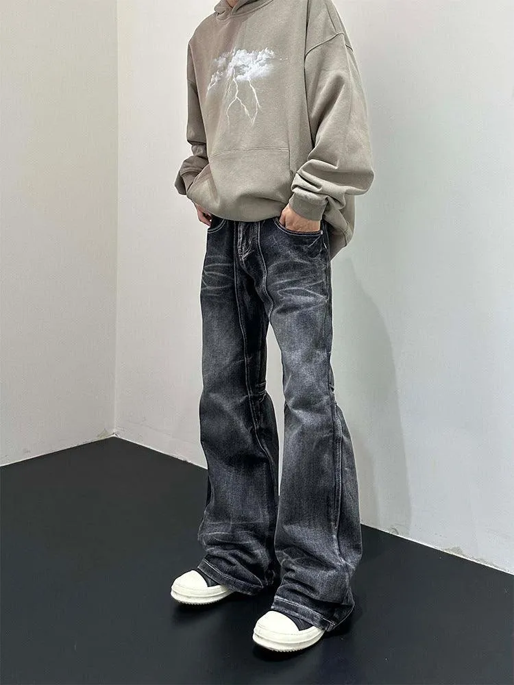 Retro Minority Splicing Worn Jeans