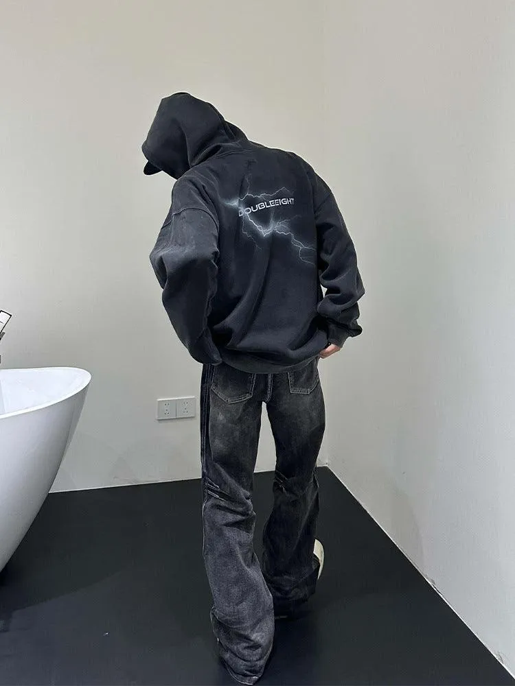 Retro Minority Splicing Worn Jeans
