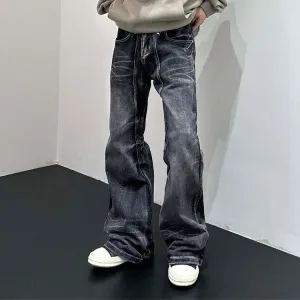 Retro Minority Splicing Worn Jeans