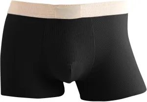 Rib Cotton Boxer Briefs for Men Casual Soft Underwear Mens Plain Breathable Boxers Ribbed Trunks Underwear