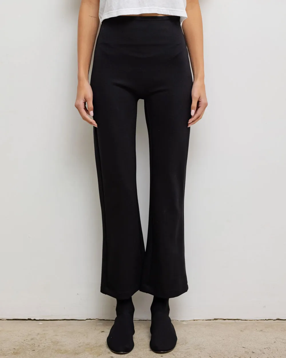 Rio High Rise Flare Pant in Black