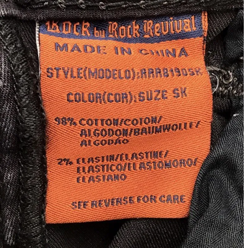 Rock Revival Women's Black Denim Skinny Jeans - Size 29