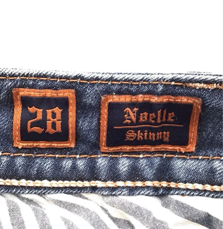 Rock Revival Women's Blue Noelle Medium Wash Skinny Jeans - Size 28