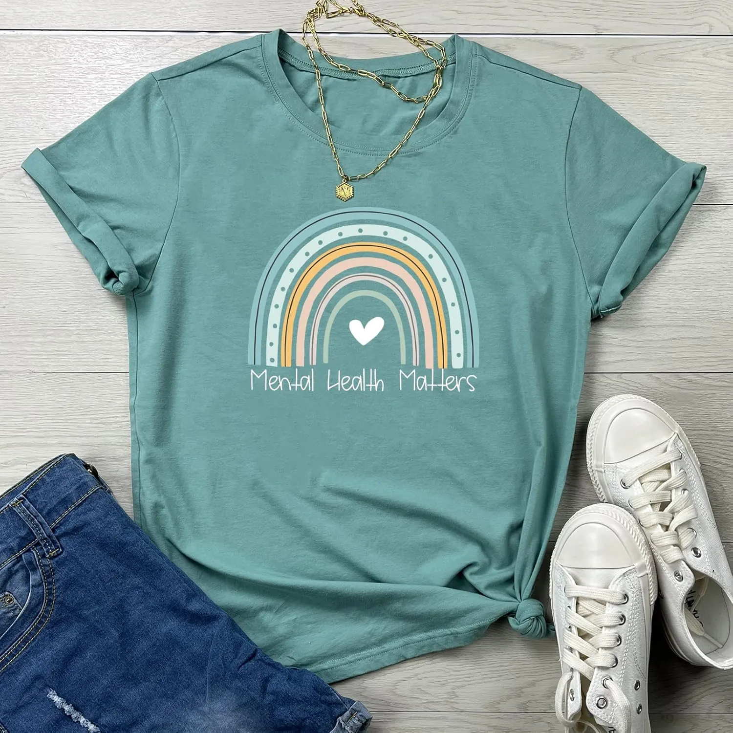 ROSEPARK Women Graphic Tees Cute Shirts Summer Tops
