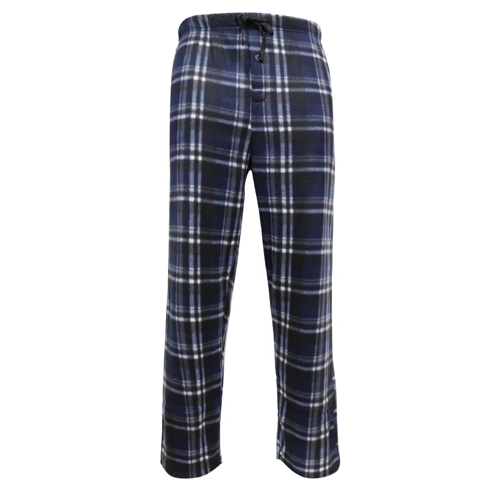 Rugged Frontier Men's Plaid Fleece 2 Piece Loungewear Pajama Set