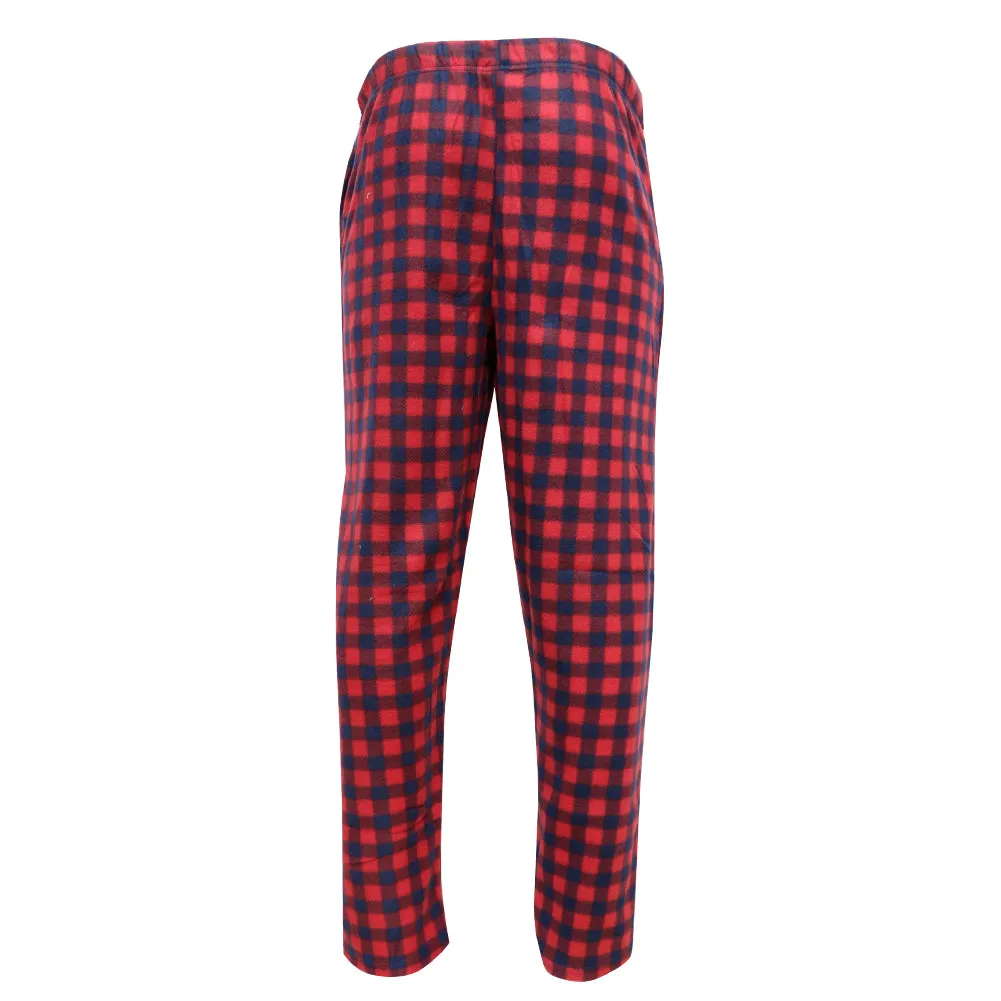 Rugged Frontier Men's Plaid Fleece 2 Piece Loungewear Pajama Set