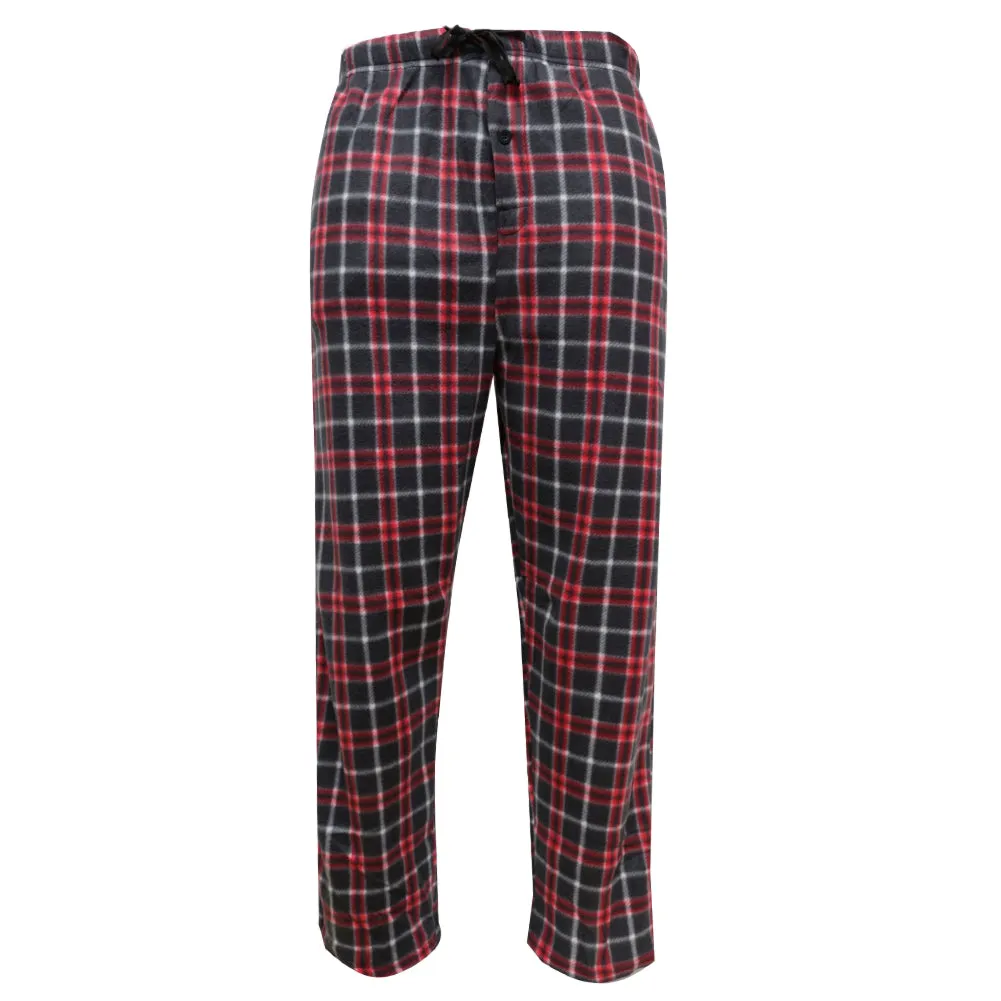 Rugged Frontier Men's Plaid Fleece 2 Piece Loungewear Pajama Set