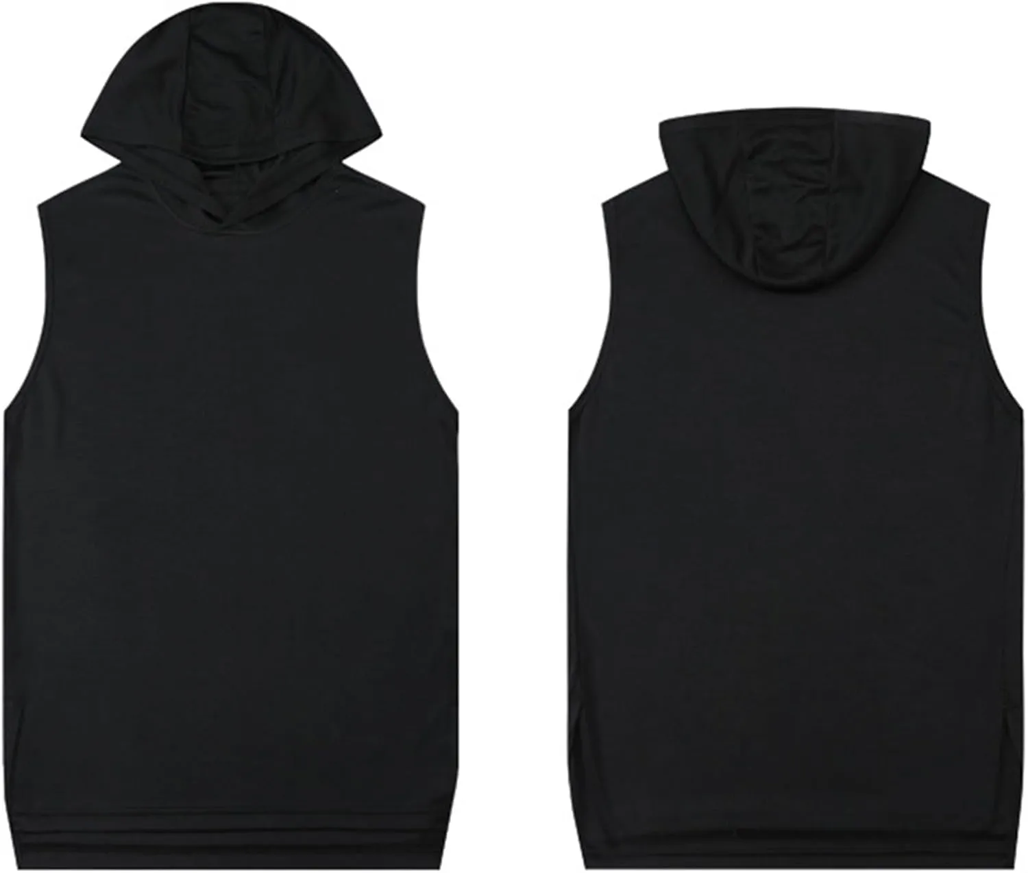 Running Shirts for Men Muscle Fit Hooded Tank Tops Breathable Quick Dry Basic Tees Casual Workout Gym Active T Shirt