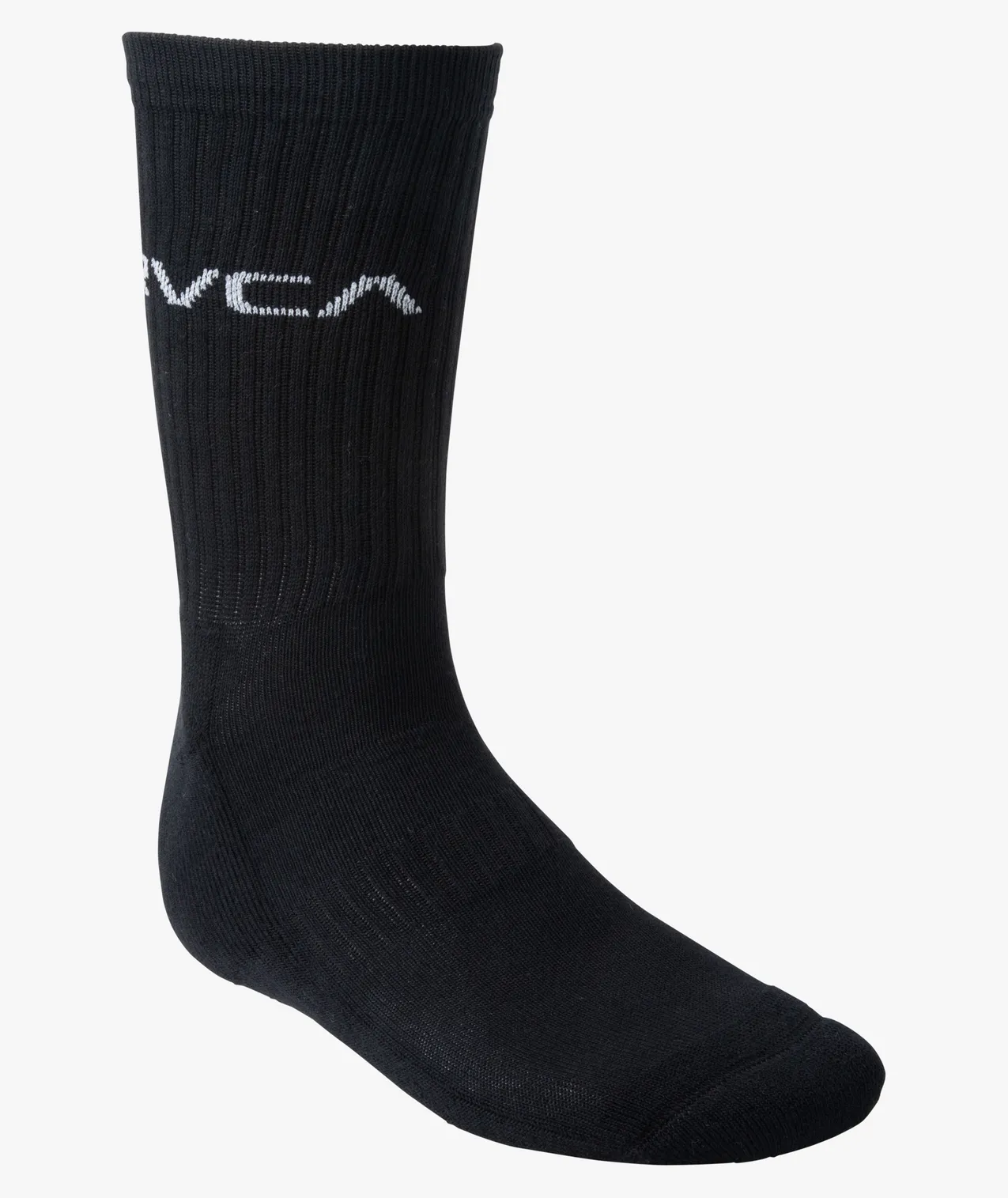 RVCA 2 Pack Basic Logo Crew Socks-Black