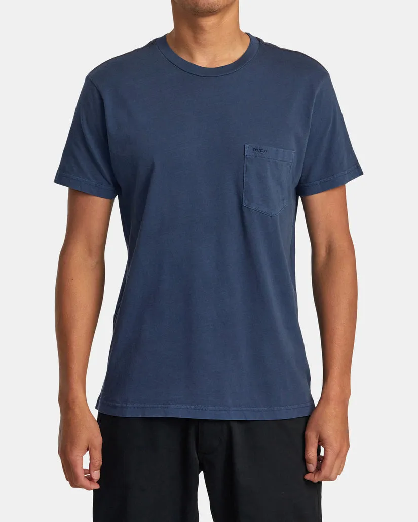 RVCA PTC II PIGMENT TEE - MOODY BLUE