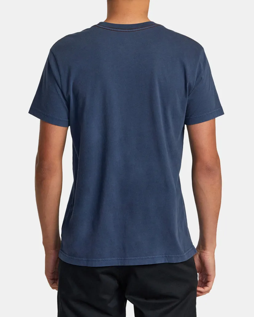 RVCA PTC II PIGMENT TEE - MOODY BLUE