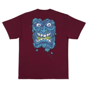 Santa Cruz Roskopp Destruct Face Mens T-Shirt - MAROON