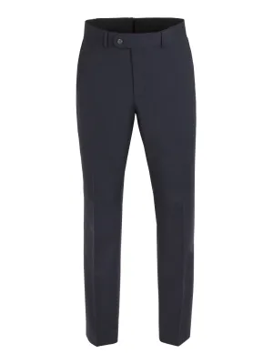 SCOTT Mens Extra Tall Wool Blend Flat Front Suit Trousers in Navy