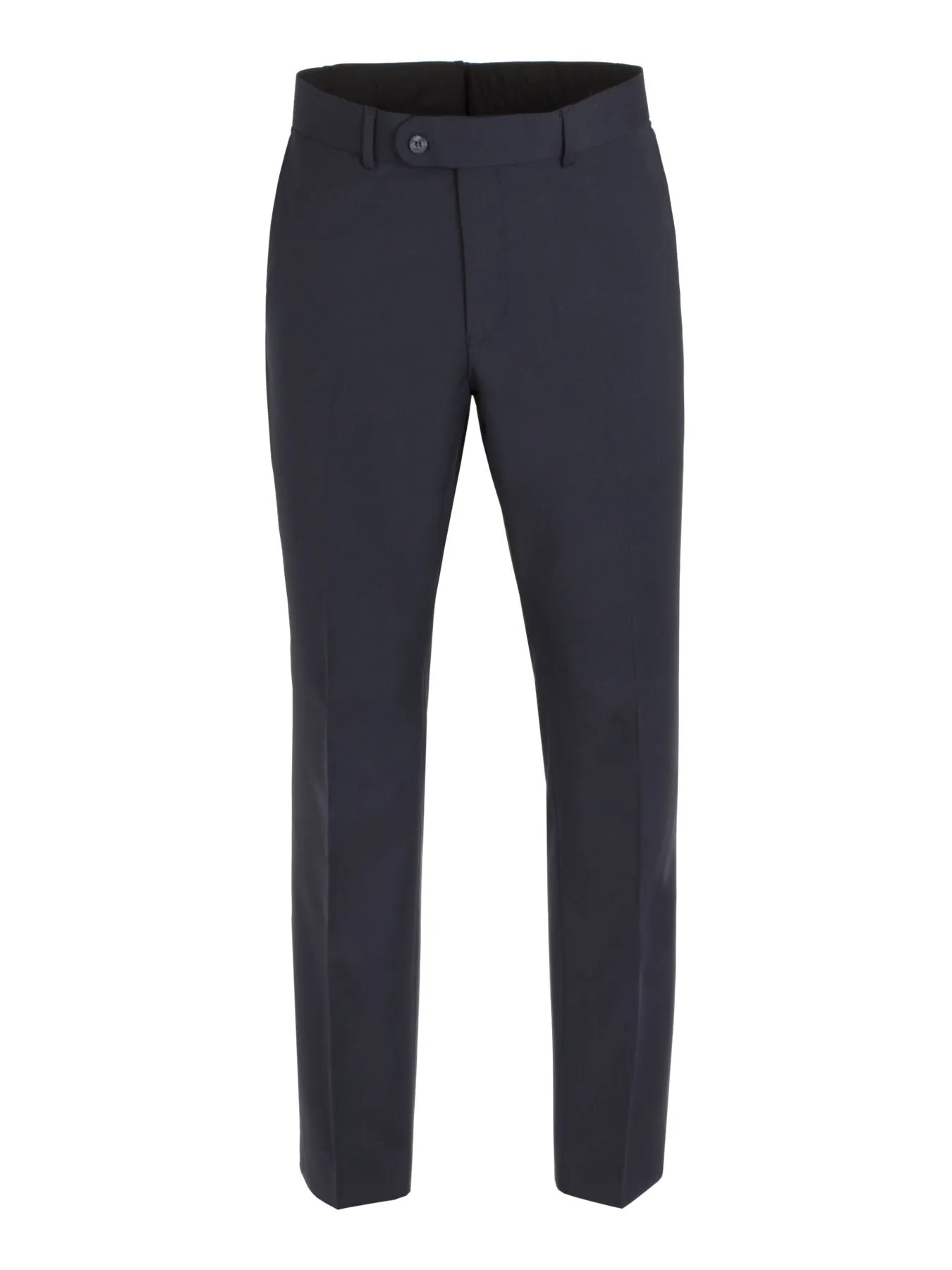 SCOTT Mens Extra Tall Wool Blend Flat Front Suit Trousers in Navy