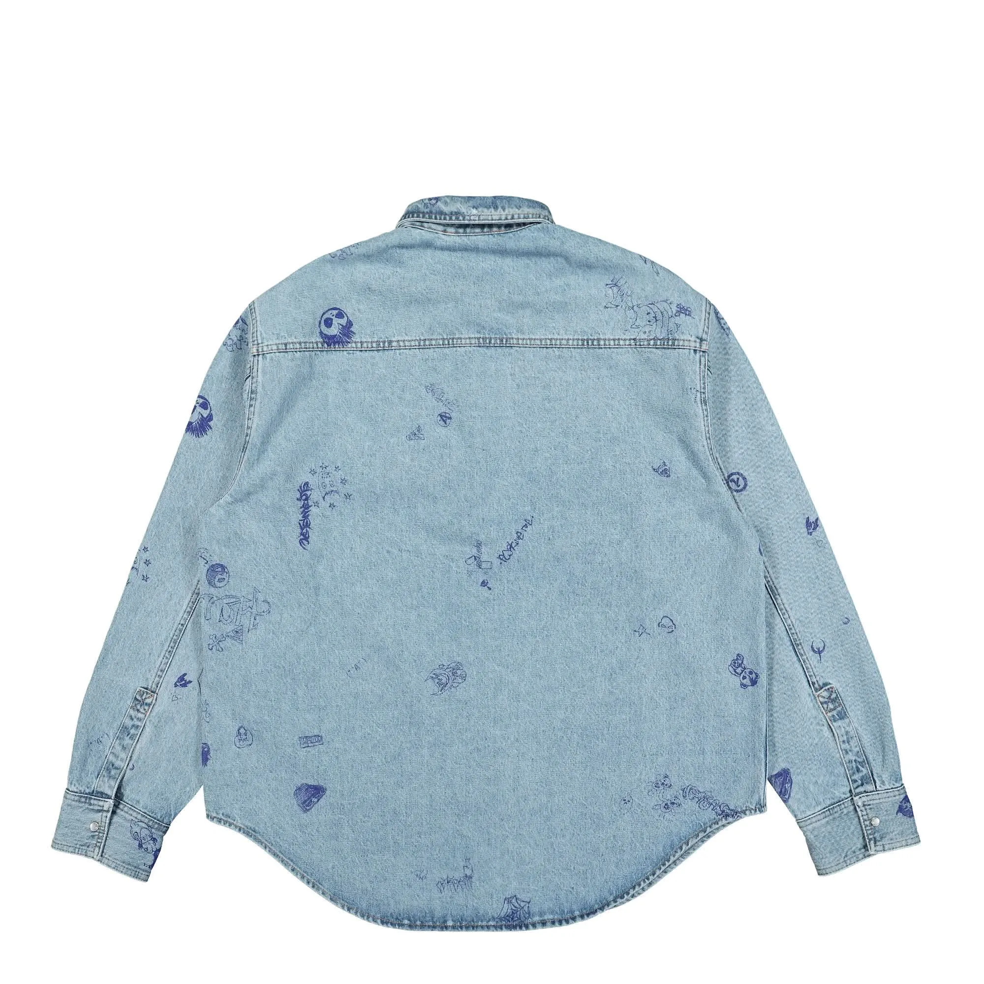 Scribbled Denim Shirt Orta 2801